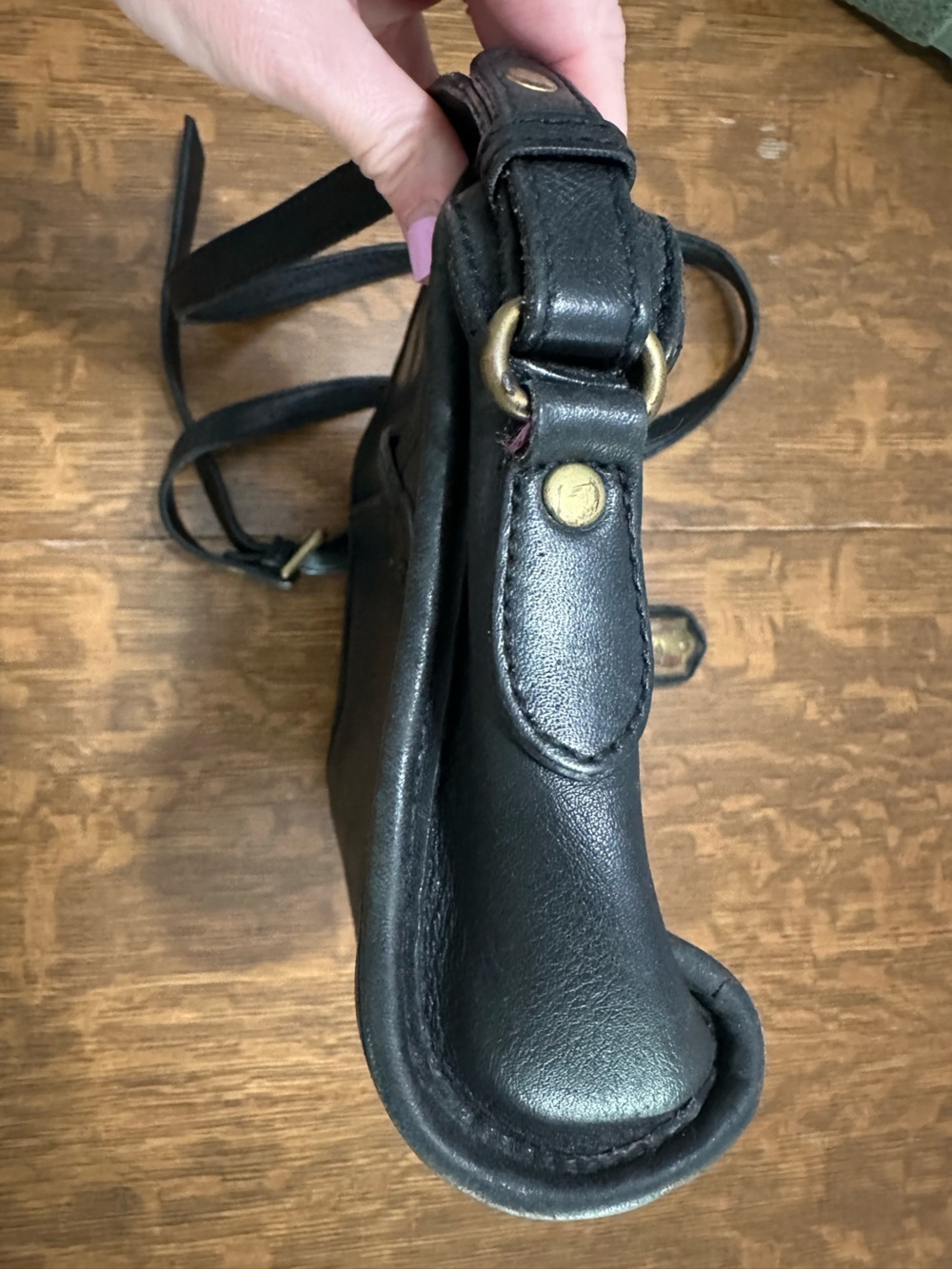 Vintage Liz Claiborne Black Leather Blazer Bag - Picture 4 of 11